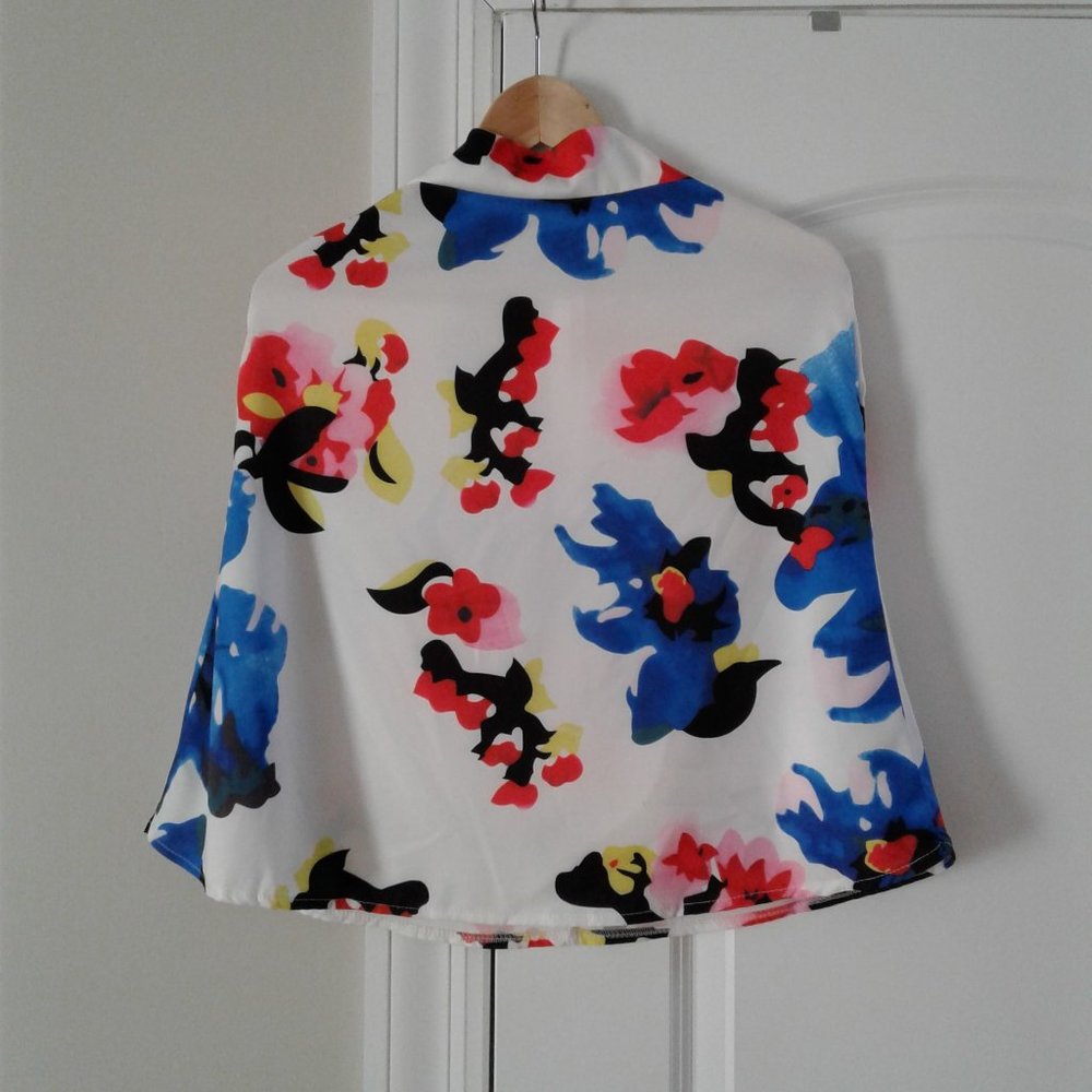 Colorful floral circle skirt size M
